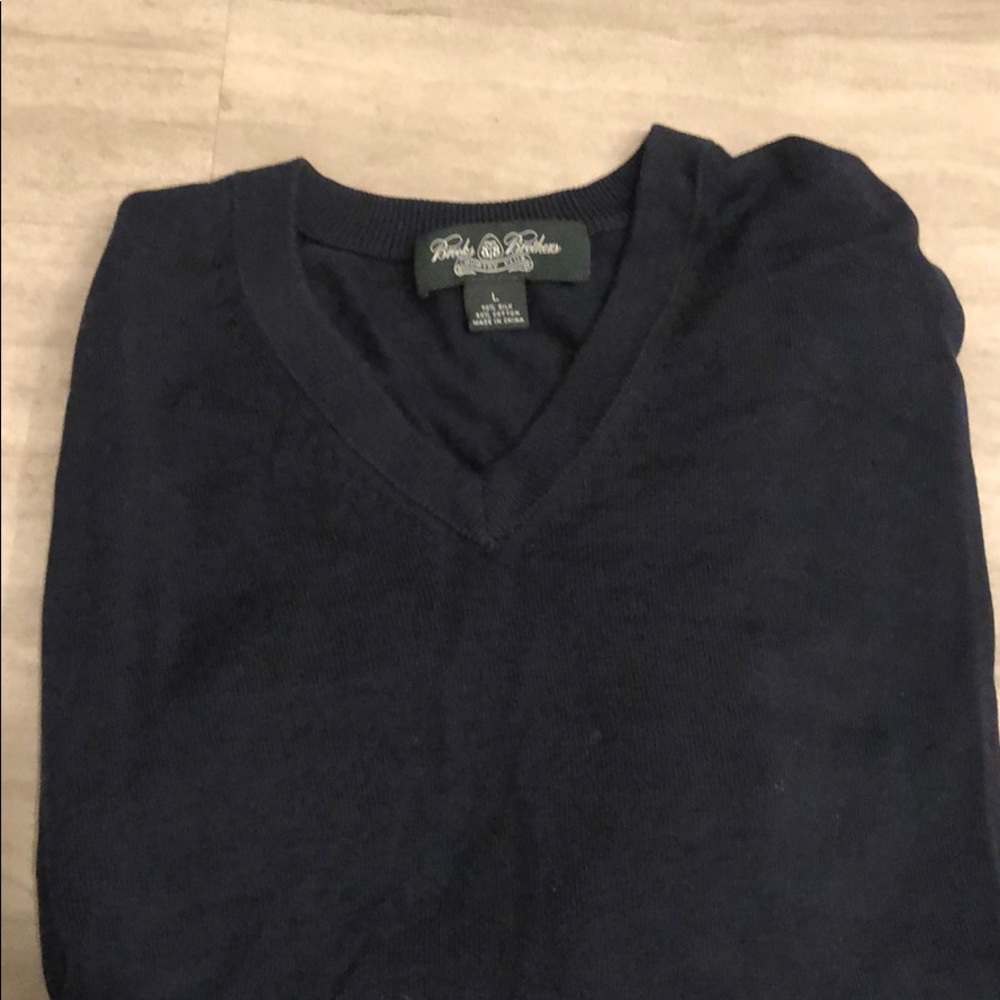 Brooks brothers Navy V neck sweater